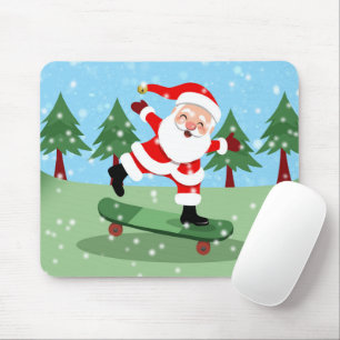 Mousepad Papai Noel no skate