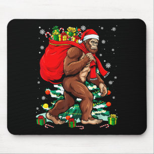 Mousepad Papai Noel Pé Grande Carregando Bolsa de Natal Cha