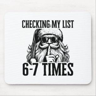 Mousepad Papai Noel Seis Sete 6 7 Meme Divertido Natal Féri