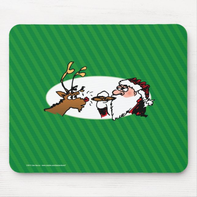 Mousepad Papai Noel Stogie Desenho Animado Divertido (Frente)