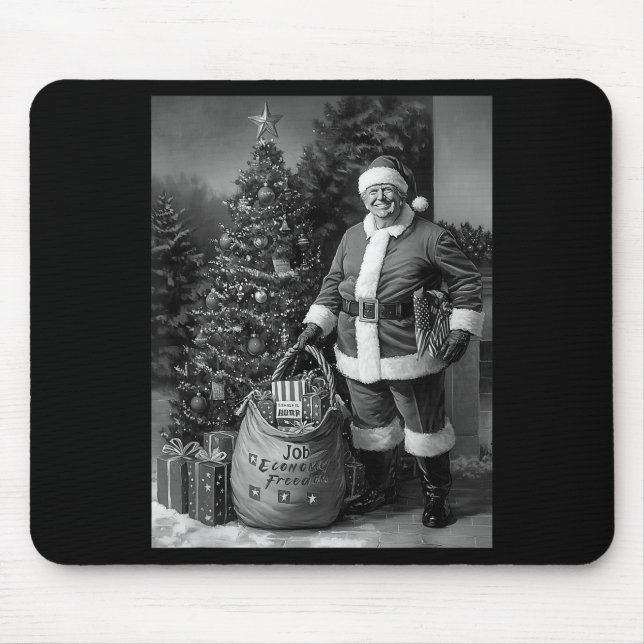 Mousepad Papai Noel Trump Com Um Saco Cheio De Presentes De (Frente)