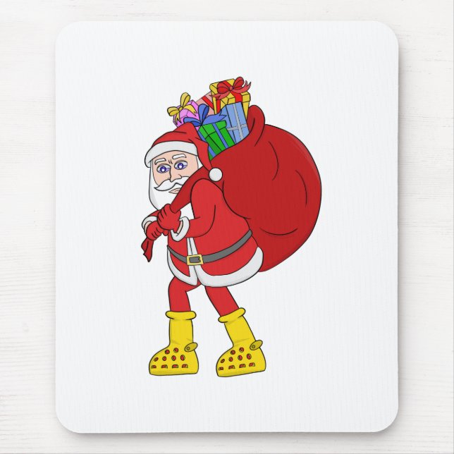 Mousepad Papai Noel Vestindo Big Yellow Boots (Frente)