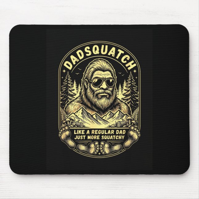 Mousepad Papai Sasquatch como um pai regular mais peludo (Frente)