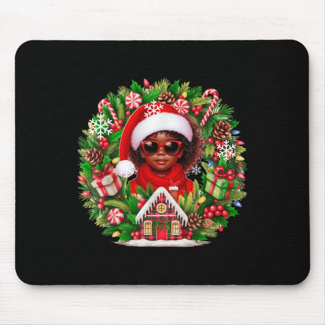 Mousepad Papais noeis Afro Kid Rapariga Pulga Colo de Círcu (Frente)