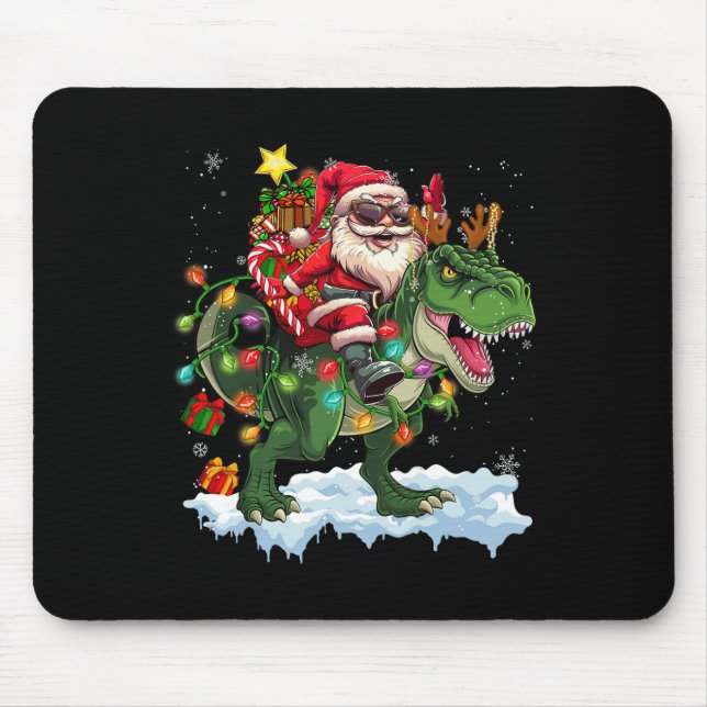 Mousepad Papais noeis Andando À Luz Da Árvore De Natal Do D (Frente)