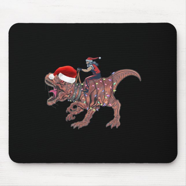 Mousepad Papais noeis Andando Dinossauros T Rex Homens de N (Frente)
