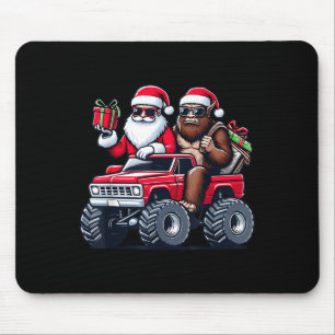Mousepad Papais noeis Bigfoot Andando Monster Truck Natal T