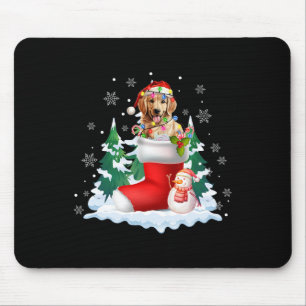 Mousepad Papais noeis Bonitos Retriever Ouro No Cachorro De