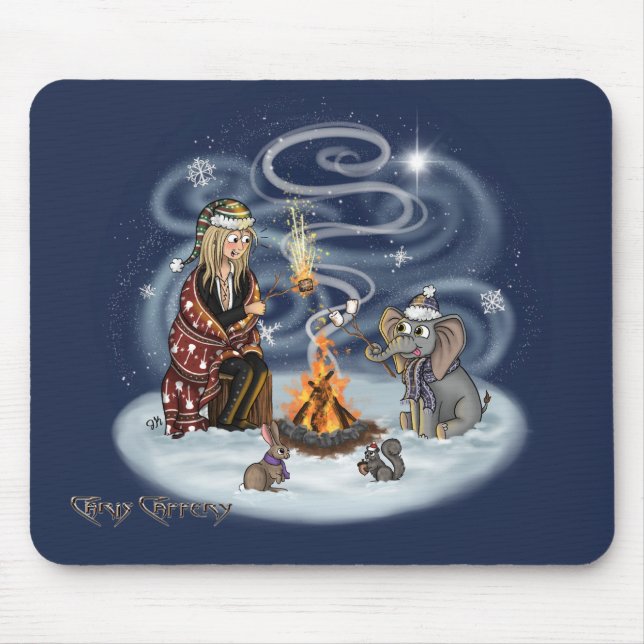 Mousepad Papais noeis Chris e Wilbur Fireside Amigos (Frente)