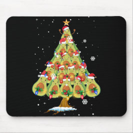 Mousepad Papais noeis de Árvore de Natal ELF Avocado Lover
