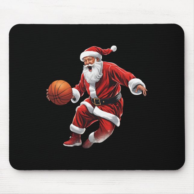 Mousepad Papais noeis de basquete Slam Dunk Ugly Natal (Frente)