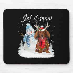 Mousepad Papais noeis de Dachshund de Cabelo Vermelho Cão N