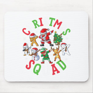 Mousepad Papais noeis De Esquadrão De Natal Dabbing Elf Fam