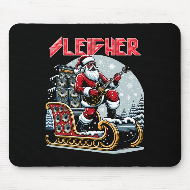 Mousepad Papais noeis de granizo mais leves Rock de Natal d (Frente)