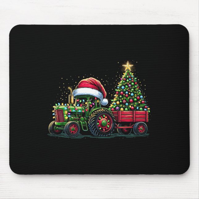 Mousepad Papais noeis de natal de tratores de Natal Caminhã (Frente)