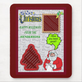 Mousepad Papais noeis de Natal e Árvore Adicionar Fotos