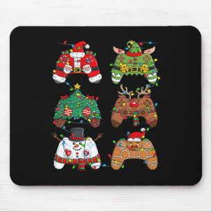Mousepad Papais noeis de Natal Elf Luzes de Jogos Controlad