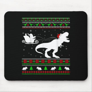 Mousepad Papais noeis de Natal Feios Esleigh Andando Dinoss