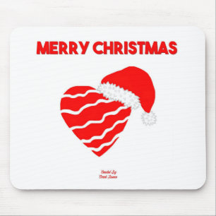 Mousepad Papais noeis de Natal Pad de Mouse Cardíaco
