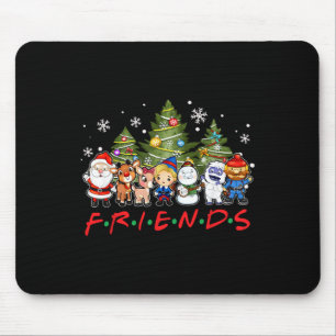 Mousepad Papais noeis de Natal Rudolph Snowman Família Xma