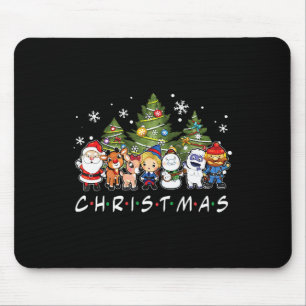 Mousepad Papais noeis de Natal Rudolph Snowman Família Xma