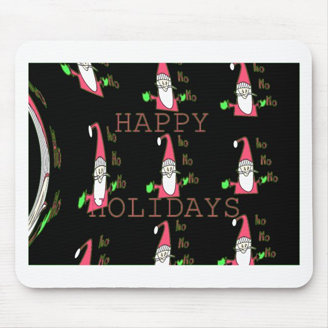 Mousepad Papais noeis De Rato Jolly: Uma Ilustração De Féri (Frente)