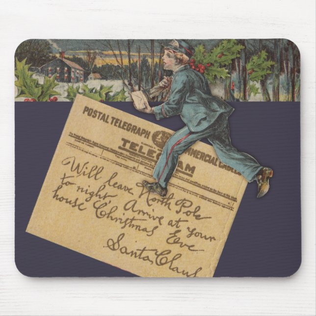 Mousepad Papais noeis de Vintage - Letra de Natal (Frente)