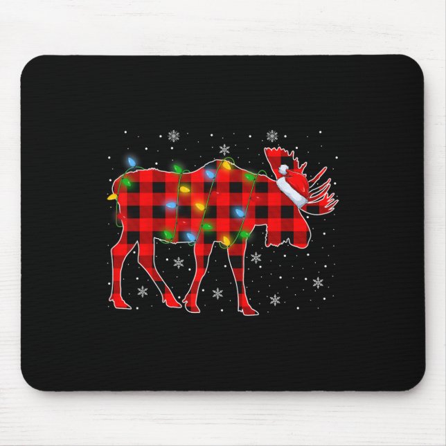 Mousepad Papais noeis de Xadrez de Buffalo de Luz Natal (Frente)