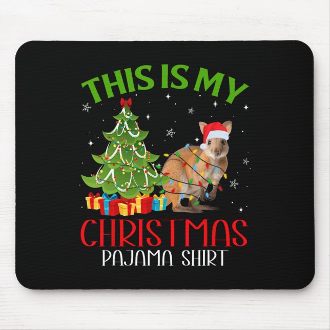 Mousepad Papais noeis De Xmas Engraçados Luzes Este É Meu C (Frente)