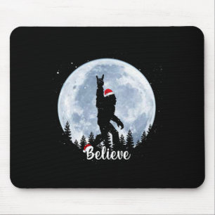 Mousepad Papais noeis do rock roll sasquatch crente do nata