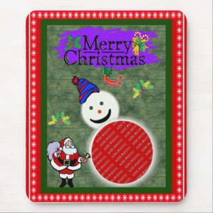 Mousepad Papais noeis e Snowman adicionam suas fotos de Nat