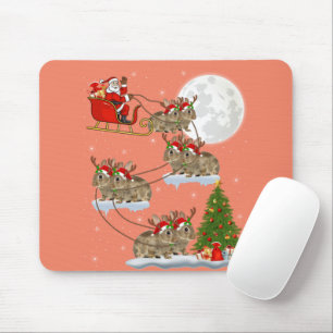 Mousepad Papais noeis Engraçados Da Árvore De Iluminação Do