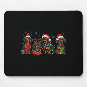 Mousepad Papais noeis Engraçados Dachshund Natal Dachshund