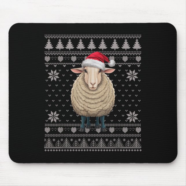 Mousepad Papais noeis Engraçados De Vassoura De Natal Feia  (Frente)