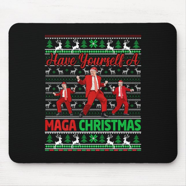 Mousepad Papais noeis Engraçados Tenham Um Feliz Natal (Frente)