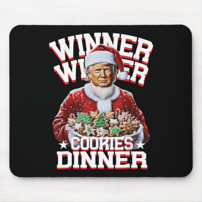Mousepad Papais noeis Engraçados Vencedores de Natal Cookie (Frente)