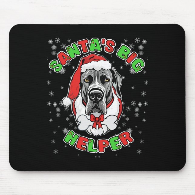 Mousepad Papais noeis Grande Auxiliar Grande Cão De Dane No (Frente)
