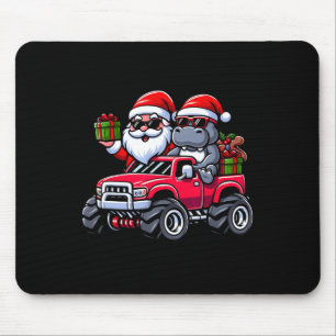 Mousepad Papais noeis Hippopotamus Andando Monstro Natal