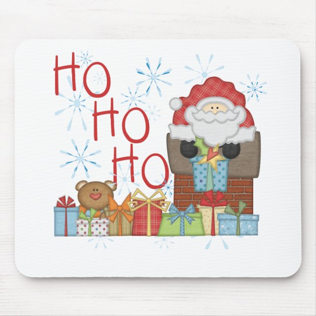 Mousepad Papais noeis Ho Ho Ho Camisetas e presentes (Frente)