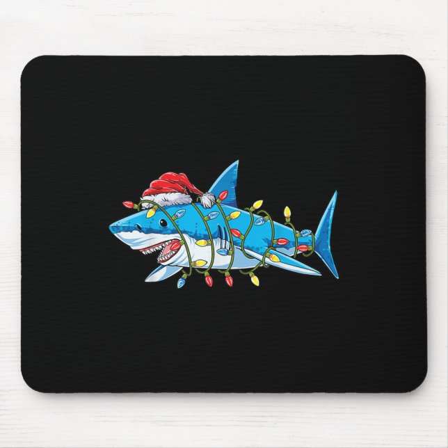Mousepad Papais noeis Nozes de Natal Sharkmas Árvore Xmas B (Frente)