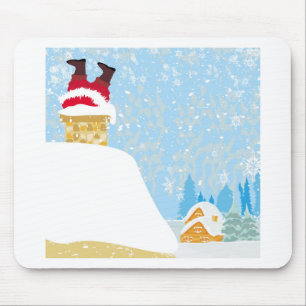 Mousepad papais noeis presos na chaminé