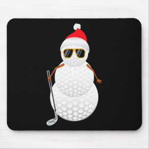 Mousepad Papais noeis Snowman Golf Ball Golfer Golfer Gift