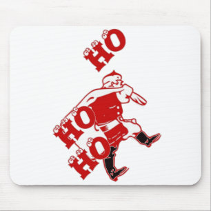 Mousepad Papais noeis vermelhos e brancos caminhando Ho Ho 