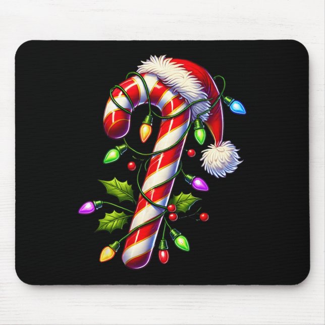 Mousepad Papais noeis Xmas da Família Luz de Natal da Candy (Frente)
