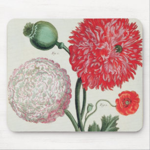Mousepad Papaver - somniferum e rheas do Papaver gravados