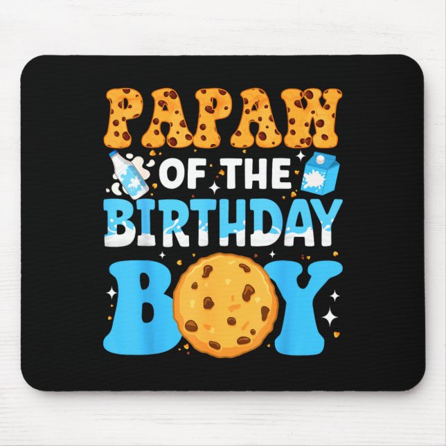 Mousepad Papaw Of The Birthday Boy Milk And Cookies 1st Bir (Frente)