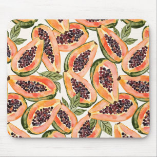Mousepad Papaya Fruta Watercolor