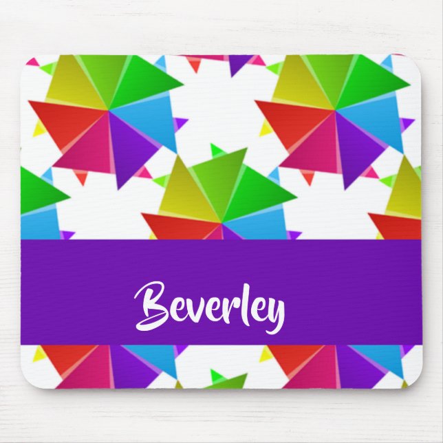 Mousepad Papel colorido dobrado em branco (Frente)