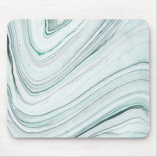Mousepad Papel de mármore, Aqua/tapete do rato cinzento