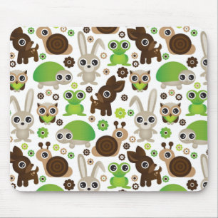 Mousepad papel de parede do animal do coelho da tartaruga